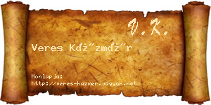 Veres Kázmér névjegykártya